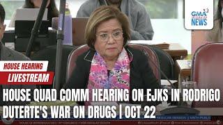 LIVE: Leila de Lima attends House QuadComm Hearing on EJKs... (PART 2) | GMA Integrated News