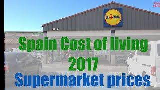  Cost of living in Spain - Supermarket prices 2017