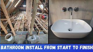 Bathroom Install from start to finish, extracts taken from my weekly series of videos