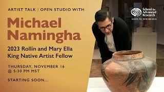 Artist Talk by SAR’s 2023 Rollin and Mary Ella King Native Artist Fellow, Michael Namingha