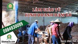[KHOMAY 3A] Máy băm dăm gỗ 3A7,5Kw băng tải cấp liệu tự động