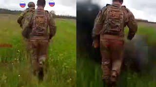 Russian troops tried to inspect a crashed but unexploded FPV drone.