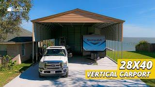 28x40 Metal Carport Alan's Factory Outlet