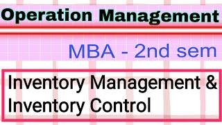 Inventory Management System || Inventory Control Techniques || Types & Purpose of Inventory