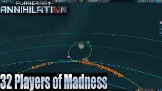 Planetary Annihilation 32 player FFA - 32 Players of Madness