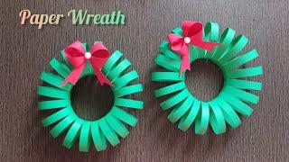 How to make a paper wreath | Beautiful paper wreath | paper wreath DIY.