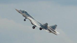 MAKS-2021 Airshow — Sukhoi Su-57 5gen Jet Fighter