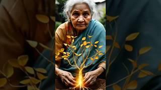 Grandma looks like a golden tree #aistory #motivation #magic