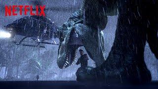 T-Rex Chopper Chase  Jurassic World Camp Cretaceous | Netflix After School