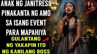 ANAK NG JANITRESS PINAKANTA NG AMO SA EVENT PINAHIYA GULANTANG NG LAPITAN AT YAKAPIN NG KANLANG BOSS