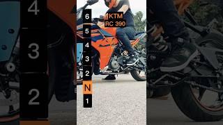 Maximum speed for each gear on a KTM RC 390