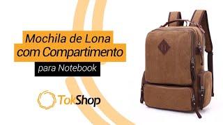 MOCHILA DE LONA COM COMPARTIMENTO PARA NOTEBOOK - TOKSHOP