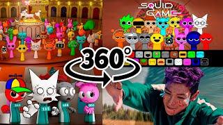 360º VR Sprunki JOINS Squid Game Compilation!