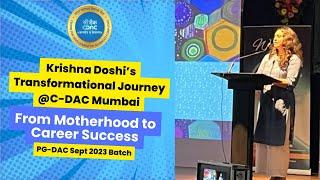 Transformational Journey | From Motherhood to Corporate Employee | Alumni | Sep23 | CDAC Mumbai