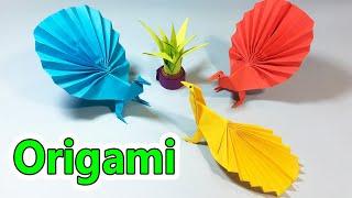 ORIGAMI peacock / How to make a paper Peacock? / Оригами ПАВЛИН / Как сделать ПАВЛИНА из бумаги?