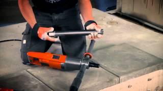 Husqvarna DM 220 and DC 1400   Dry drilling in concrete