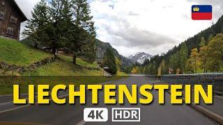  Driving in The Alps - LIECHTENSTEIN from Vaduz to Malbun (Road Trip in 4K 60 fps UHD) 