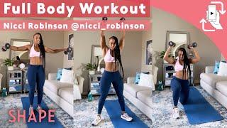 30-Minute Full-Body Circuit Workout with Dumbbells | Workout with Nicci Robinson | Shape Mobile