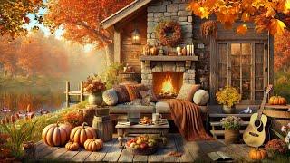 "Porch Wooden in Autumn Village" by Dreamy Ambience, Beautiful Relaxing Hymns, Calm Meditation Music