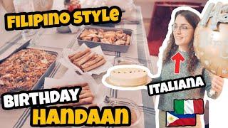 FIRST TIME FILIPINO STYLE HANDAAN FOR MY ITALIAN WIFE! NASARAPAN SILA! | NIAN FAM  CINE VLOG