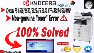 Solved: "Non-genuine Toner" Error || Kyocera Non-genuine Toner | Kyocera Non-Genuine Toner Error Fix