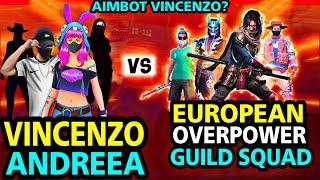 AIMBOT? VINCENZO & ANDREEA VS OVERPOWER EUROPE SERVER GUILD SQUAD Clash Squad Custom Match