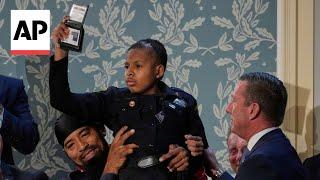 Child who overcame cancer sworn in as honorary Secret Service member