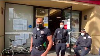 Triggered #security guard goes 0- quick you can’t be filming get off property calls police arrive.