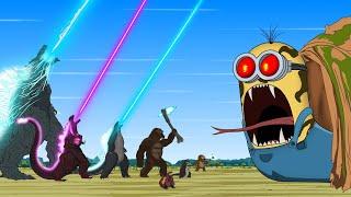 Rescue All Family GODZILLA & KONG, GODZILLA EARTH From Evolution of GIANT MINION PYTHON - FUNNY