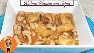 Alubias Blancas con Sepia | Receta de Cocina en Familia