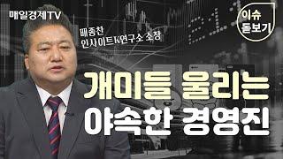 [이슈 돋보기] 개미들 울리는 야속한 경영진 - 배종찬 / 인사이트K연구소 소장 / 매일경제TV