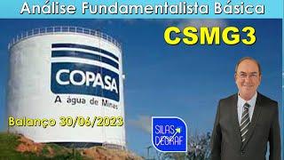 CSMG3 - CIA DE SANEAMENTO DE MINAS GERAIS - COPASA S/A. ANÁLISE FUNDAMENTALISTA. PROF. SILAS DEGRAF