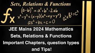 JEE Mains 2024 Mathematics: Sets, Relations and Functions Important Chapters, question types & Tips!