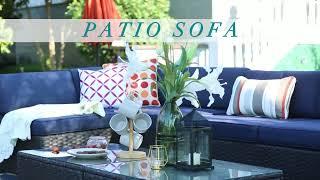 Phi Villa Outdoor Furniture Patio Sofa and Dining Set