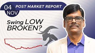 Swing LOW BROKEN? Post Market Report 04-Nov-24