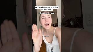 The different stages of staying home alone #pov #relatable #comedy #skit