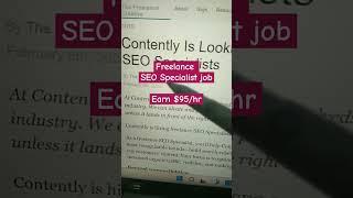 Freelance SEO Specialist Job | Earn $90/hour #ytshorts #hardwork #shortsviral #seojob #workfromhome