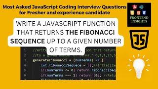 JavaScript: Generate Fibonacci Sequence Easily | fibonacci series in javascript | Frontend Insights