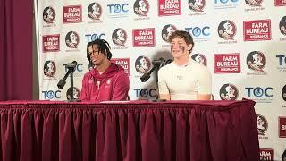 FSU Football | QB Luke Kromenhoek on his first start, Ashylnd Barker on his pick