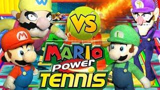 ABM: Mario & Wario Vs Luigi & Waluigi !! Mario Power Tennis Gameplay!! ᴴᴰ