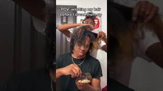 ELI UNIQUE Washing Is Hair Before Dreads#eli #reaction