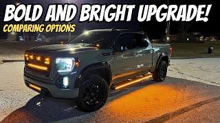 Lumastep M1 Illuminated Running Board Comparison (Amber / White) by Boost Auto. Best GMC Sierra Mod?