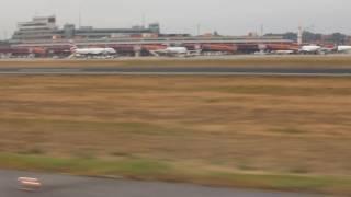 Airbus Take-off cabin view from Berlin Tegel (EDDT)