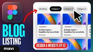 WEB DESIGN IN FIGMA ep.13: Blog Page + Filter Articles by Categories – Free UX / UI Course