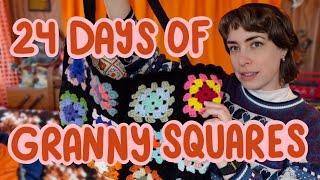 24 day of GRANNY SQUARES TOTE!