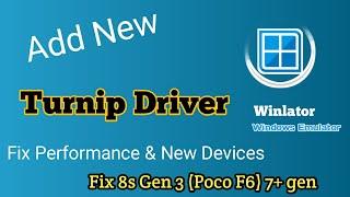 Winlator - Add New Turnip Driver