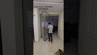 Hall Partition FOLDING Sliding Fluted glass profile doors in hyderabad #hyderabad #hallpartition