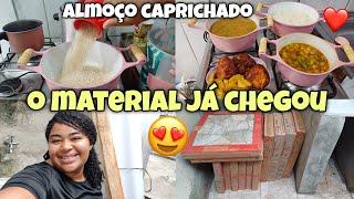 O MATERIAL PRA OBRA JÁ CHEGOU  SÃO LINDOS - ALMOÇO CAPRICHADO  SIMPLES VLOG