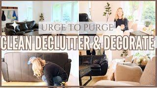 URGE TO PURGE 2024: Small Living Room Makeover: clean, declutter and decorate with me