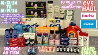 CVS haul 10/13~10/19/24 |Tons of BOGO deals | MM deals | Cheap Aveeno |Spend $25 get $8 | rebates